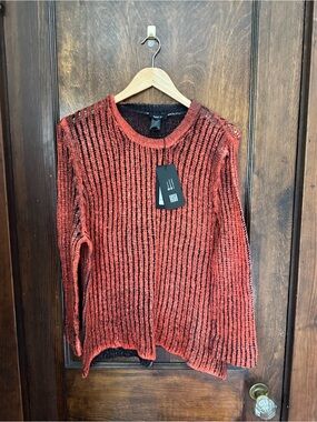 NWT Avant Toi Red Loose-Knit Crewneck Sweater